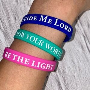 Inspirational Silicone Bracelets Set